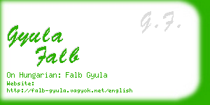 gyula falb business card
